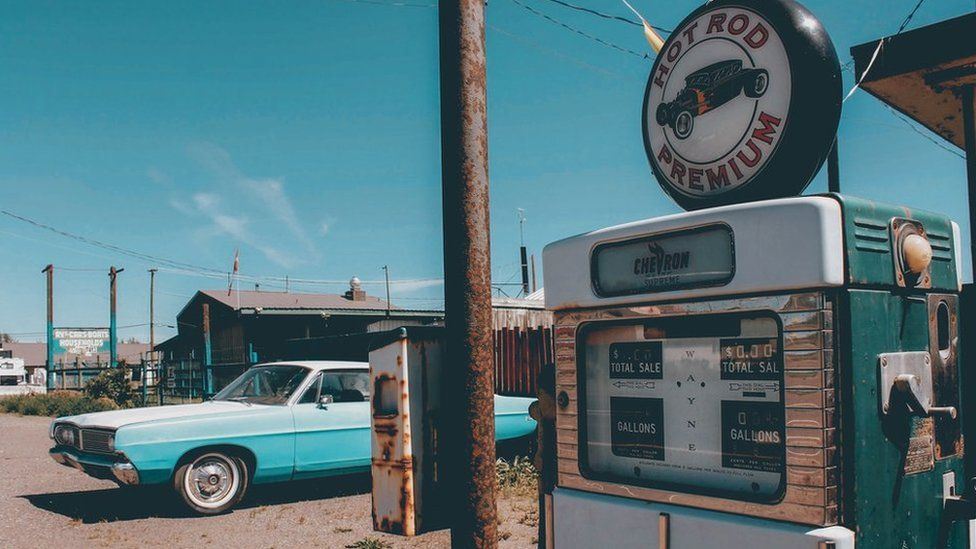 Vintage petrol pump