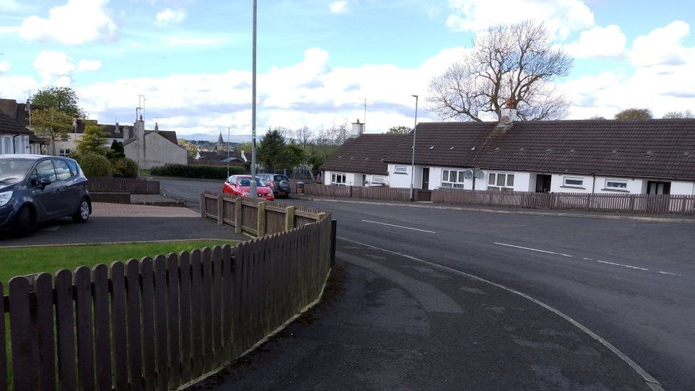 Wide shot of West Road in Portglenone