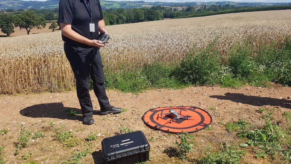 Police with drone