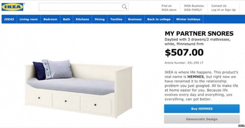 Bed is renamed by Ikea