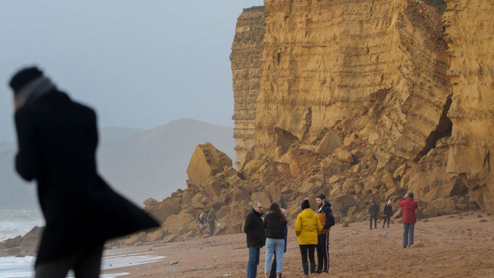 Hive beach rock fall