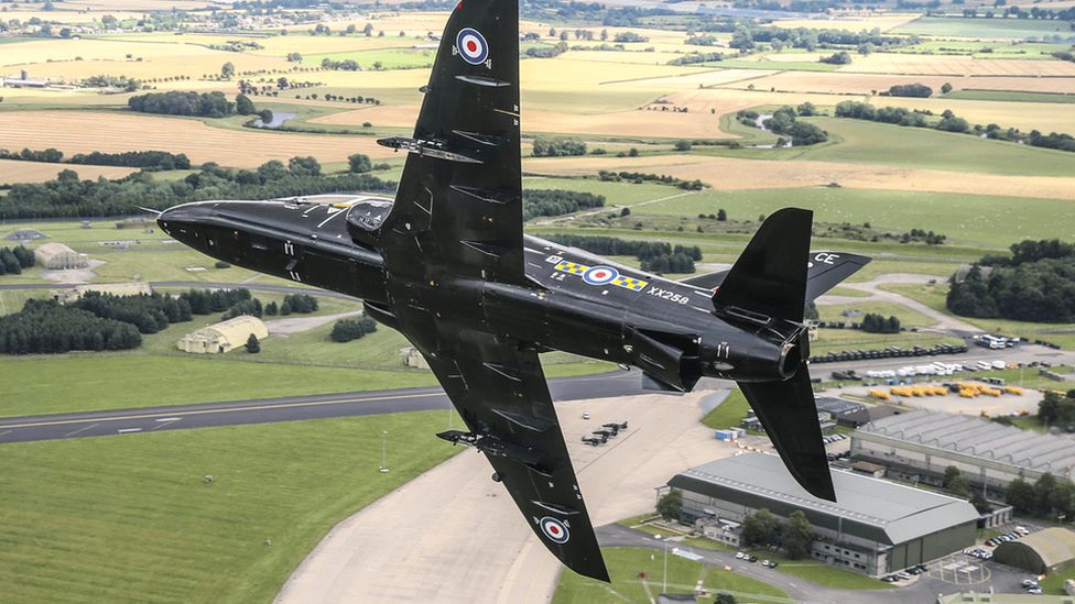 Hawk aircraft in flight