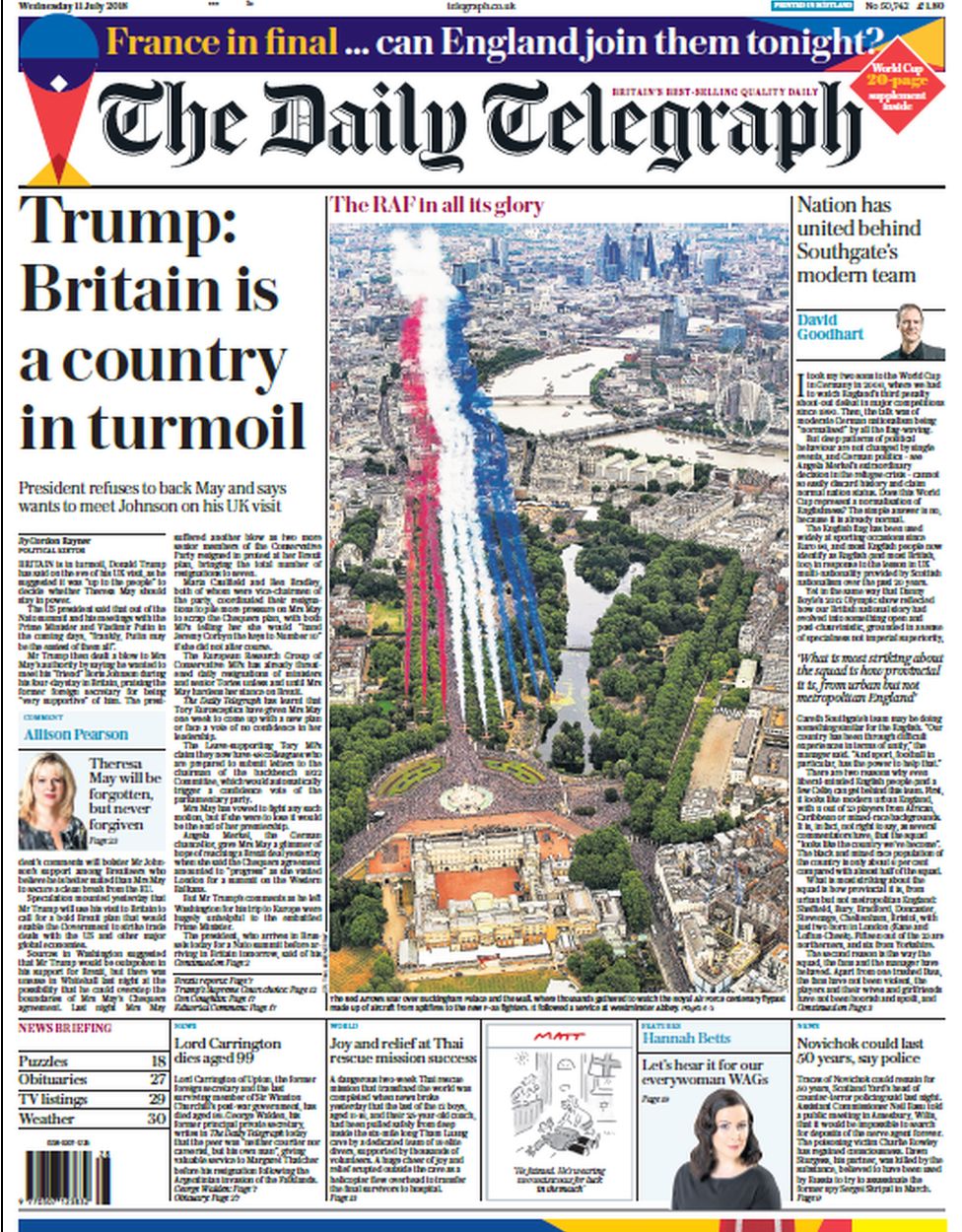 The Papers Trump Says Uk In Turmoil Bbc News The Papers Trump Says Uk In Turmoil Bbc News