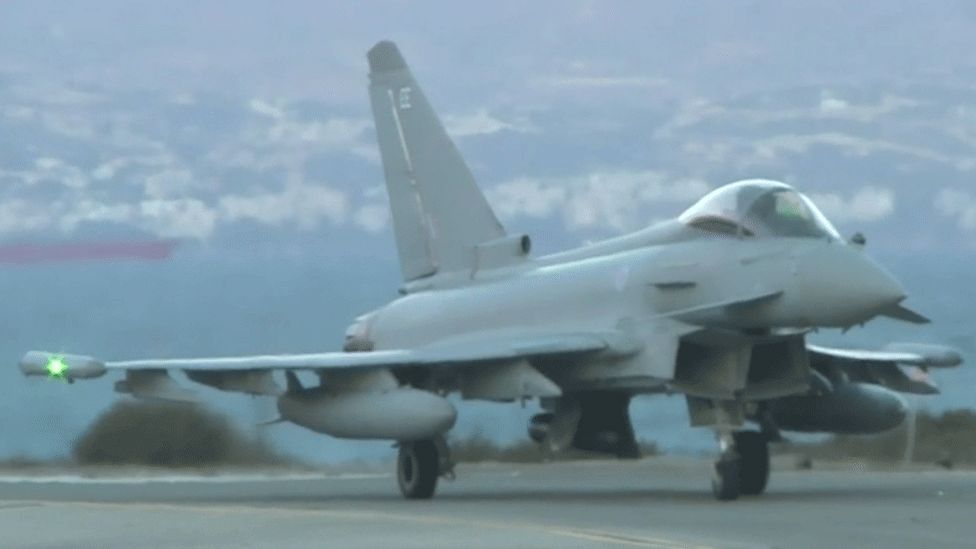 RAF Typhoon arriving in Cyprus
