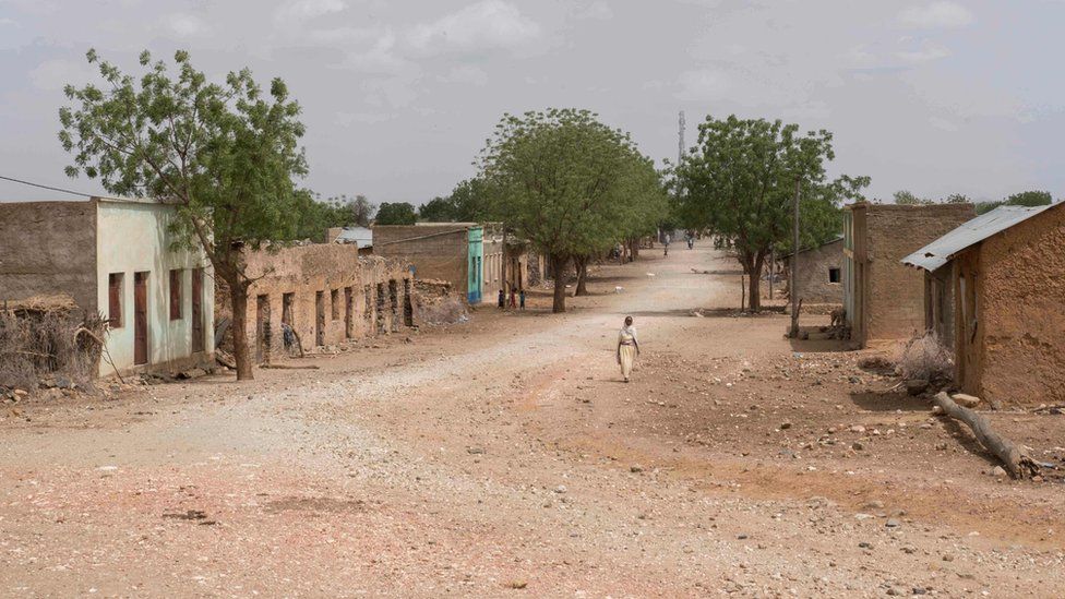 The main street is seen in Badme, Ethiopia, on June 14, 2018. I