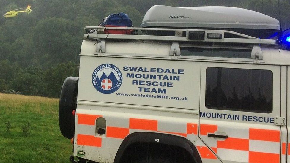 A mountain rescue team was called to assist