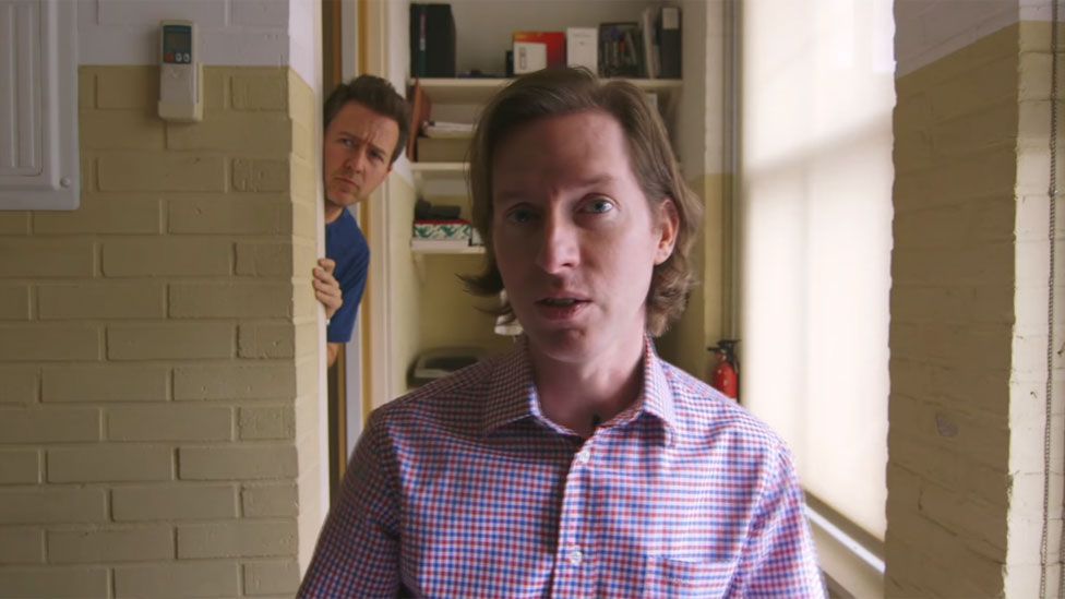 Wes Anderson with Edward Norton