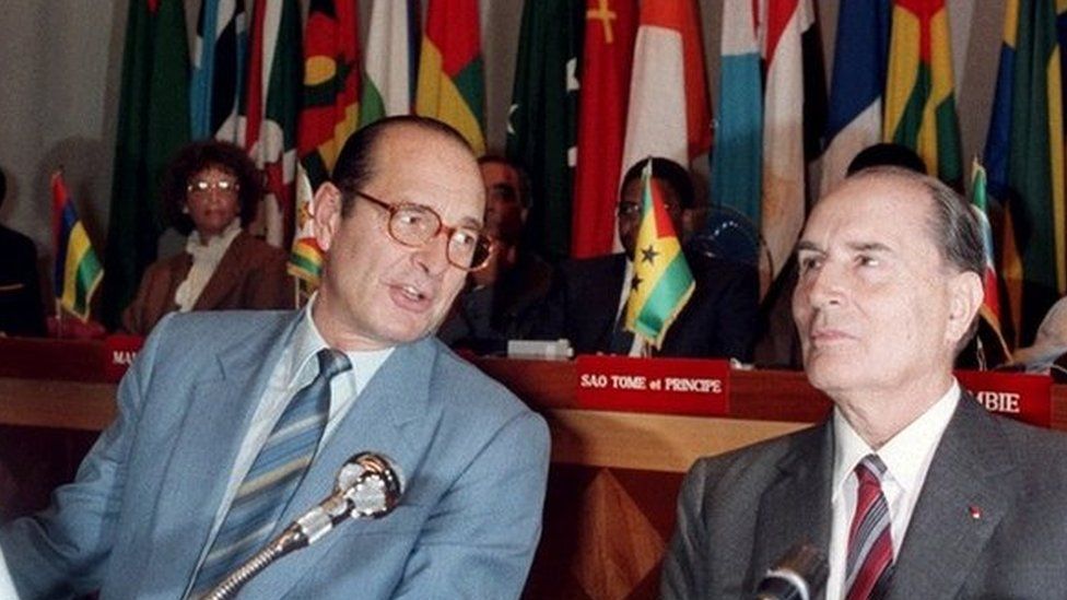 Jacques Chirac & Francois Mitterrand