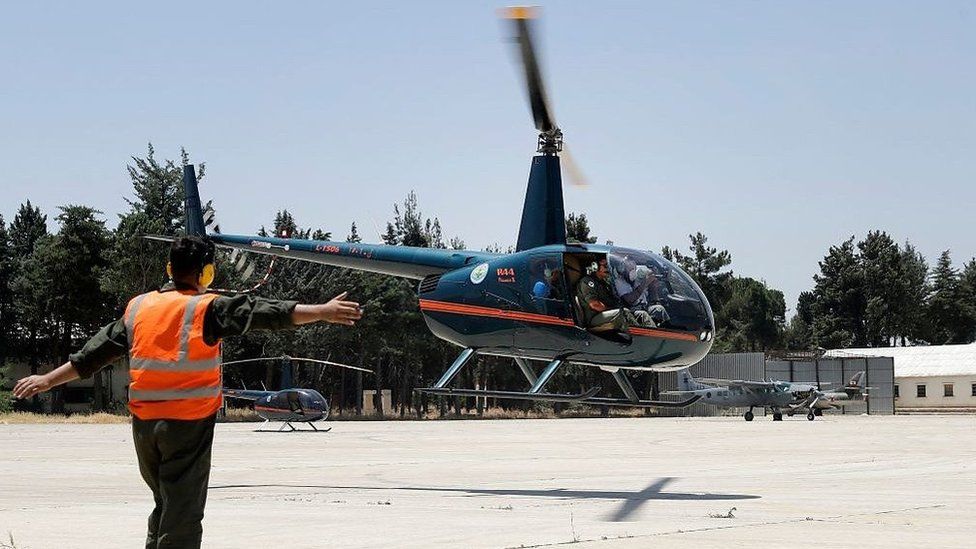Lebanese army helicopter takes off for 15-minute tourist flight (1 July 2021)