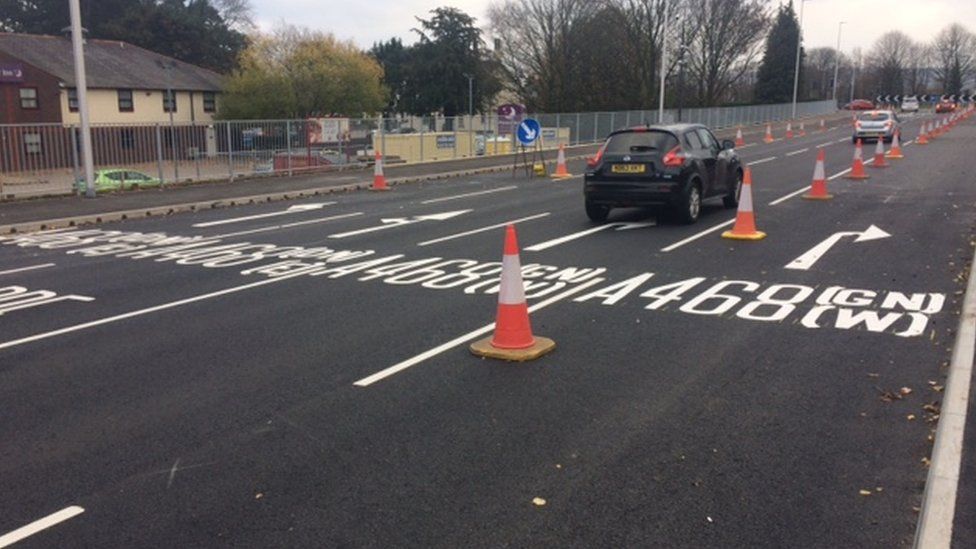 The Pwll-y-Pant roundabout