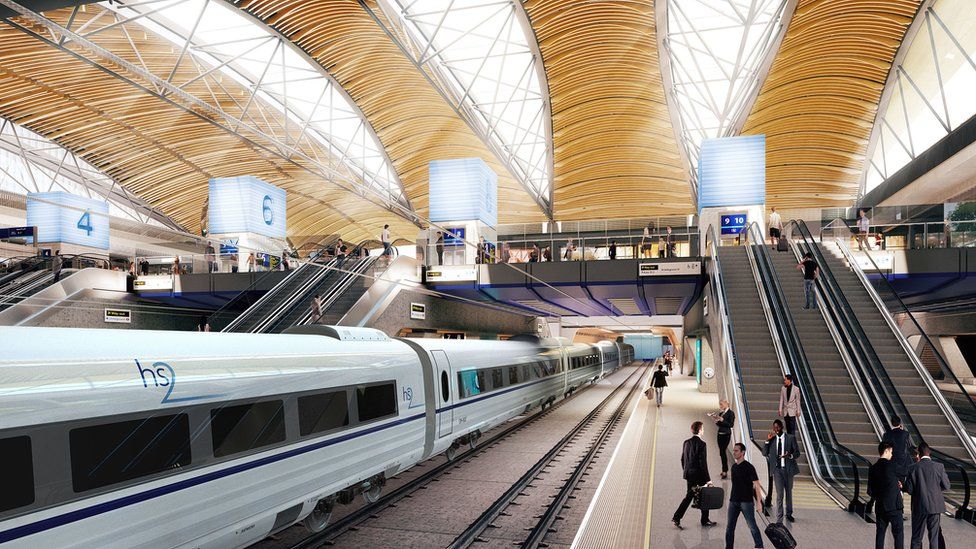 Artist's impression showing how the new Euston station could look
