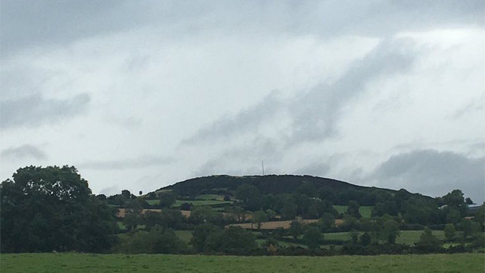 Knock Iveagh hill where the cairn stands
