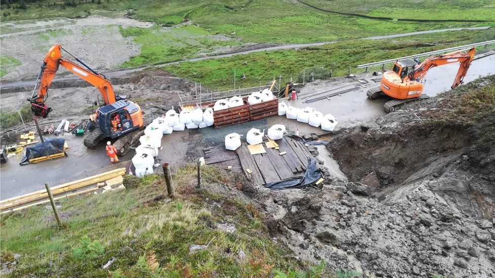 Rest and Be Thankful reopens five weeks after Argyll landslide - BBC News