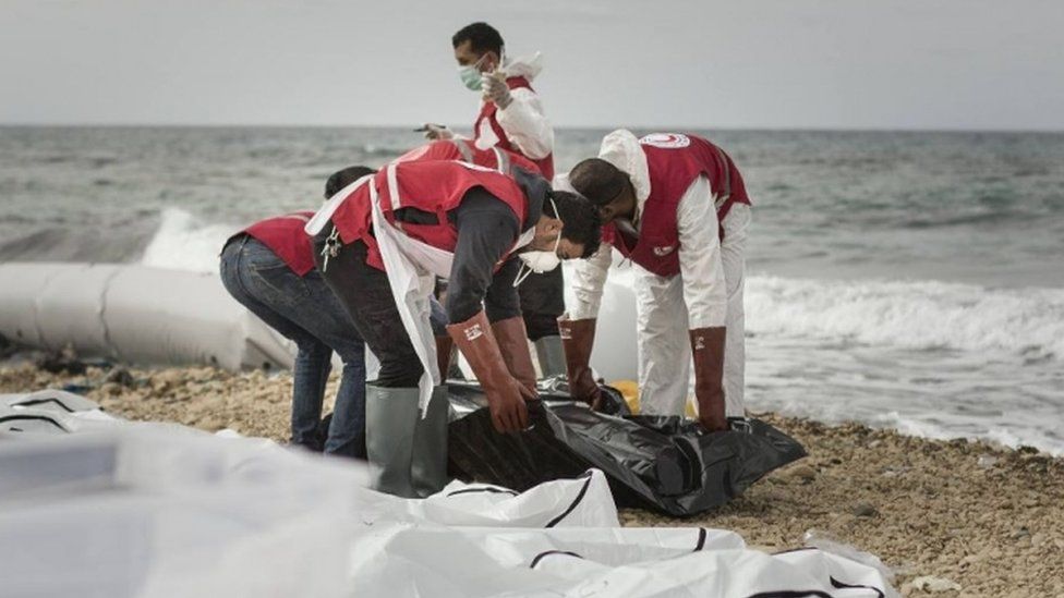 The bodies of 87 migrants and refugees have washed ashore in the western Libyan city of Zawiya