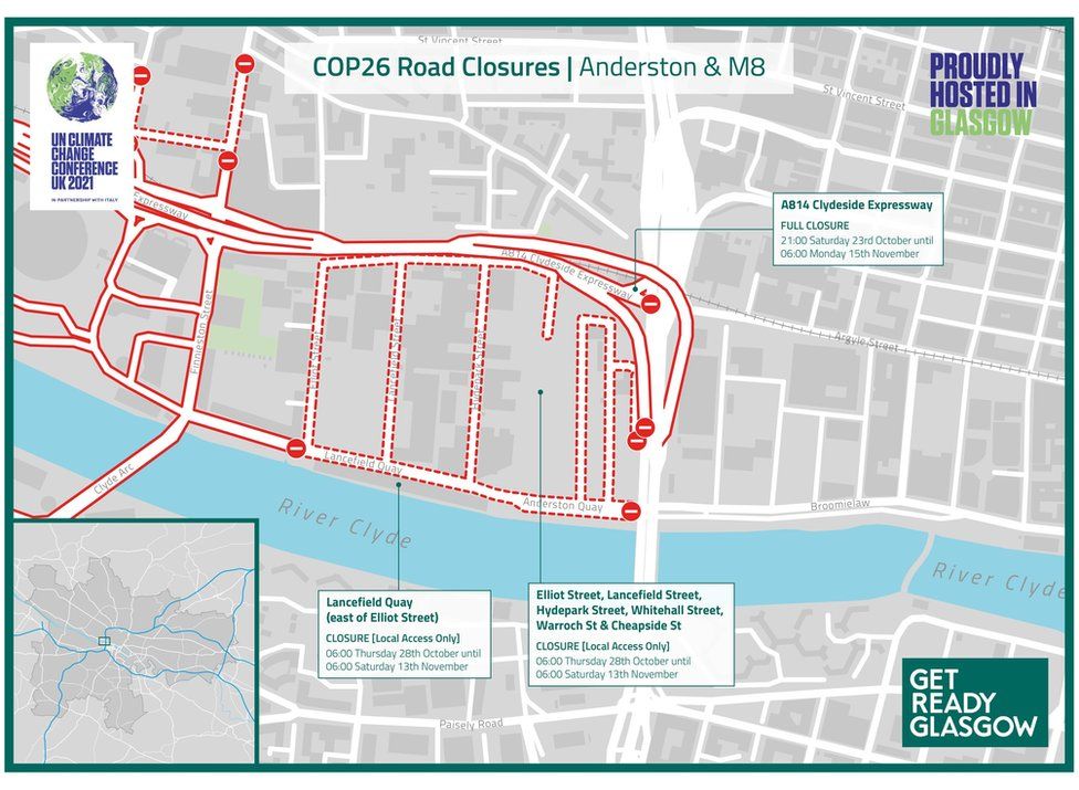 COP26 How are road closures affecting Glasgow BBC News