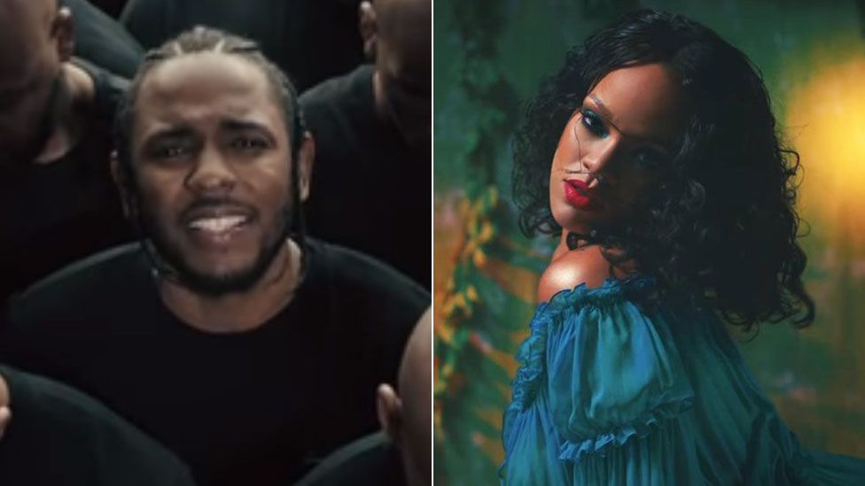 Kendrick Lamar and Rihanna