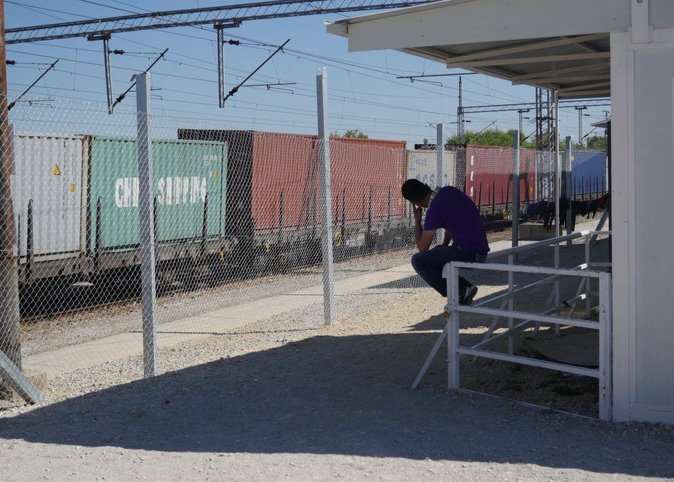 Train siding next to Tabanovce camp