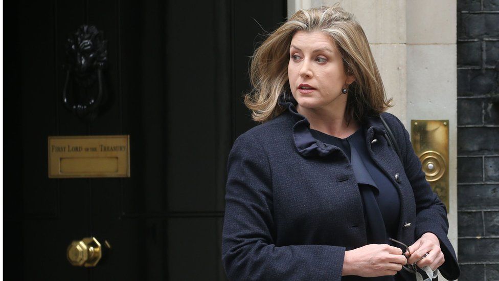 Penny Mordaunt outside 10 Downing Street