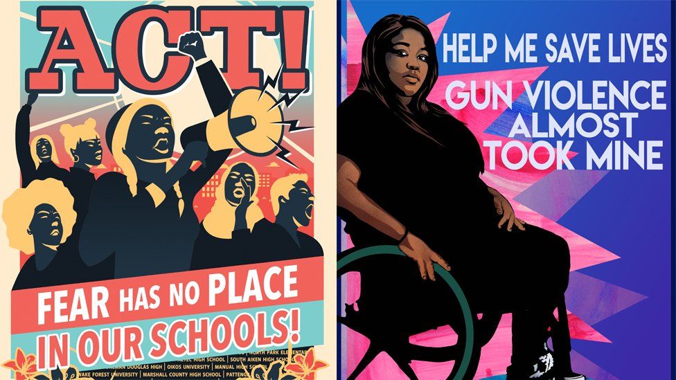 US gun reform: Stories behind the movement's protest art - BBC News