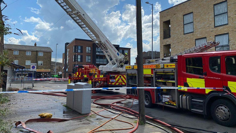 Fire crews at the scene in Ottawa Road, Tilbury