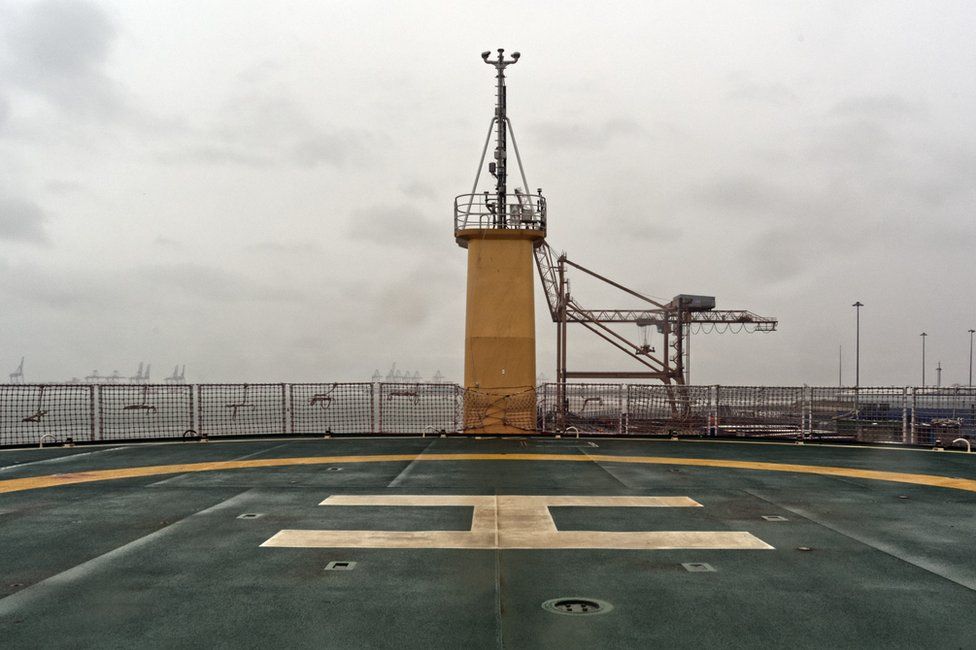 helideck of RRS Sir David Attenborough