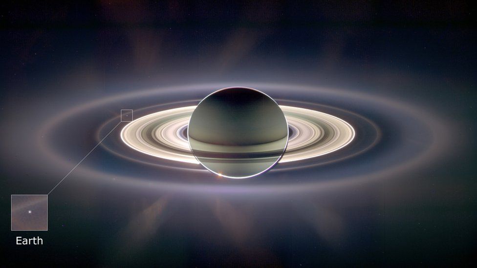 Saturn in shadow