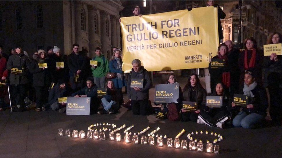 Cambridge vigil for Giulio Regeni