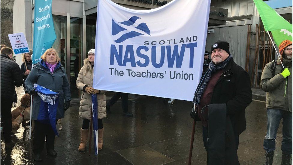 Teachers are among the Scottish public sector workers striking over pay