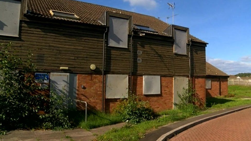 This former housing complex for elderly people in Newport has been empty for a couple of years
