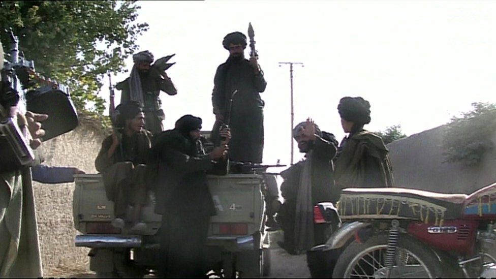 File photo of Taliban fighters in Afghanistan in November 2009