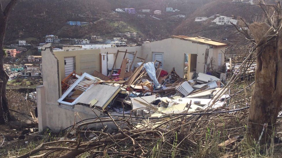 Devastation after Hurricane Irma hit the British Virgin Islands