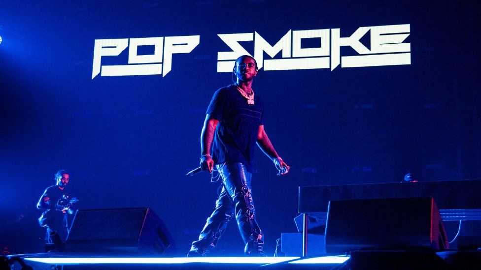Pop Smoke on stage at London's Olympia