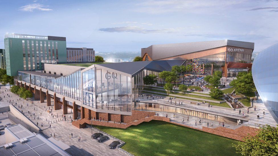 £260m Gateshead quayside arena plans submitted BBC News
