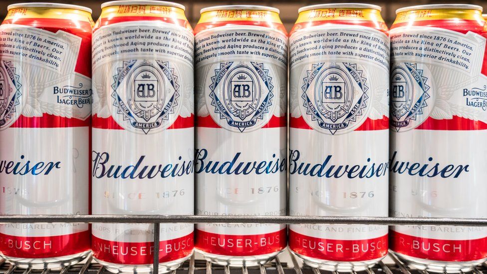 Cans of Budweiser