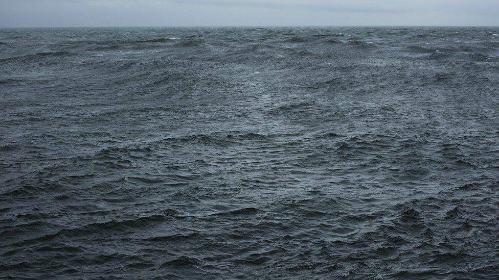 Wolfgang Tillmans' The State We're In shows a view out across a bleak and choppy sea