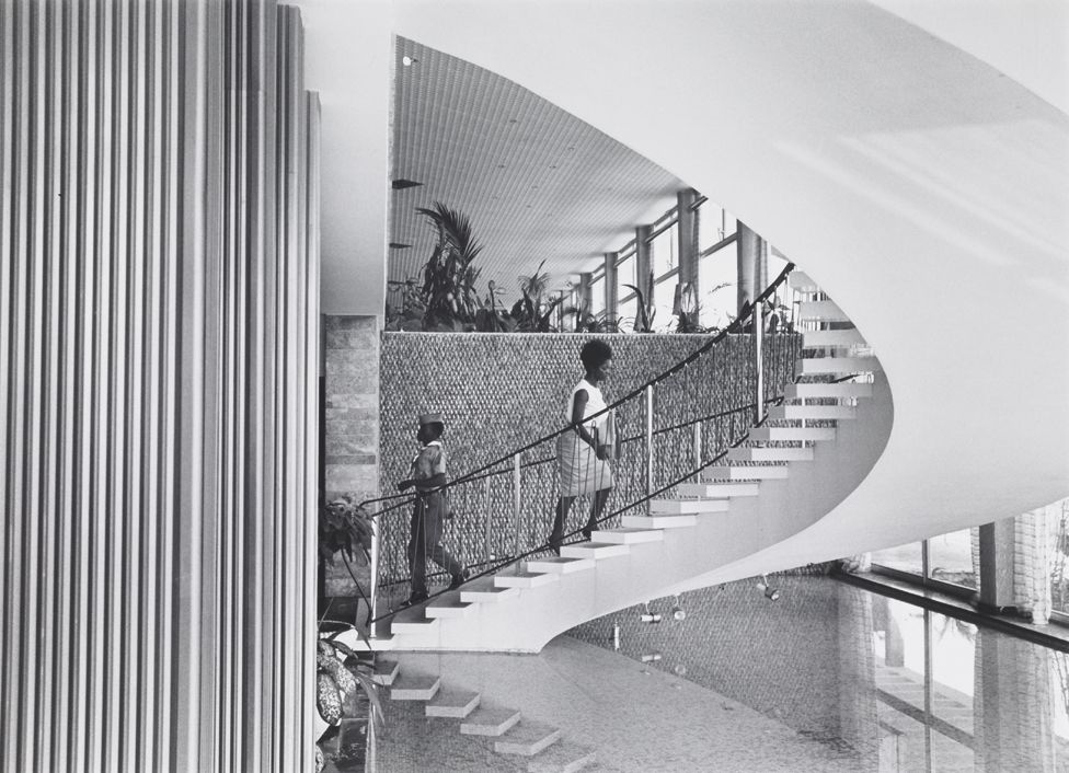 A stairway in Monrovia, Liberia, taken in 1964