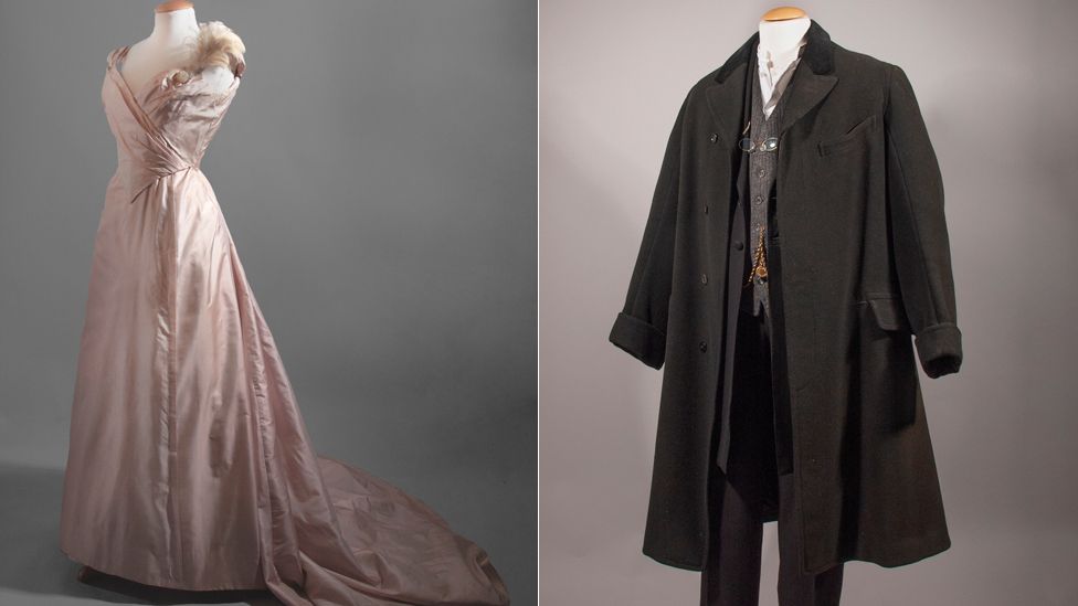 Dress worn by Aunt Polly and Suit worn by Alfie Solomons