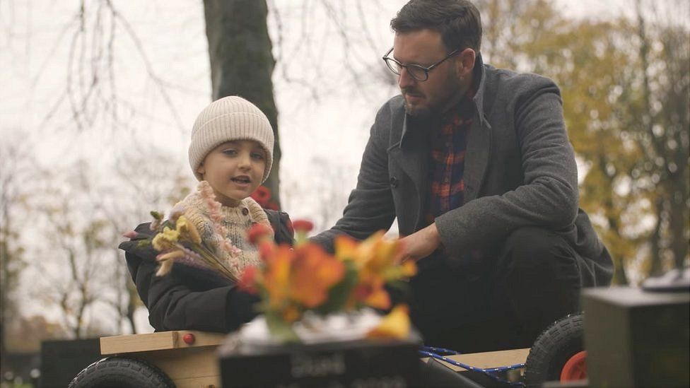 Graveyard scene in advert