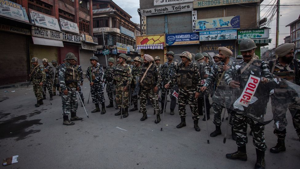 Soldiers in Srinagar