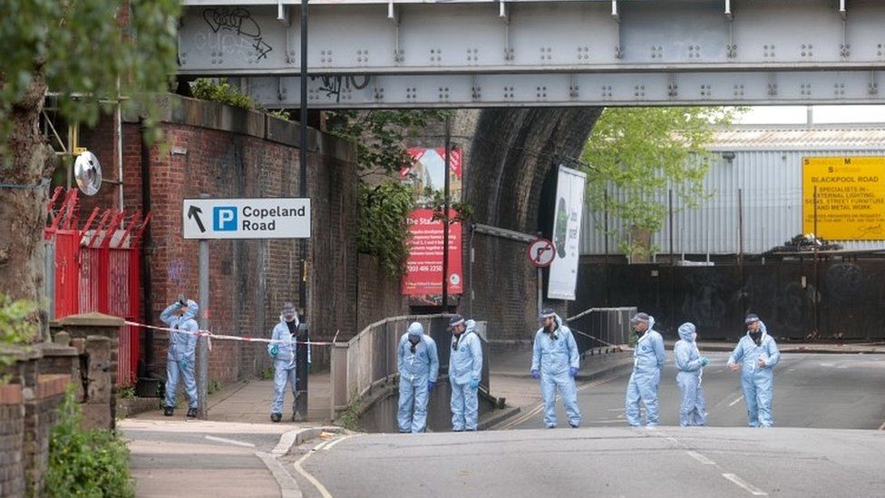 Forensic officers on Peckham