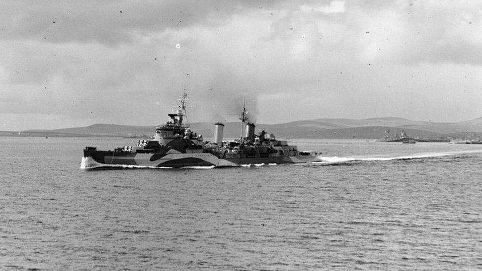 HMS Belfast during the Second World War