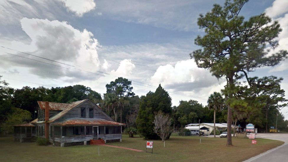 The home in Inglis, Florida, where four people were shot on 1 October