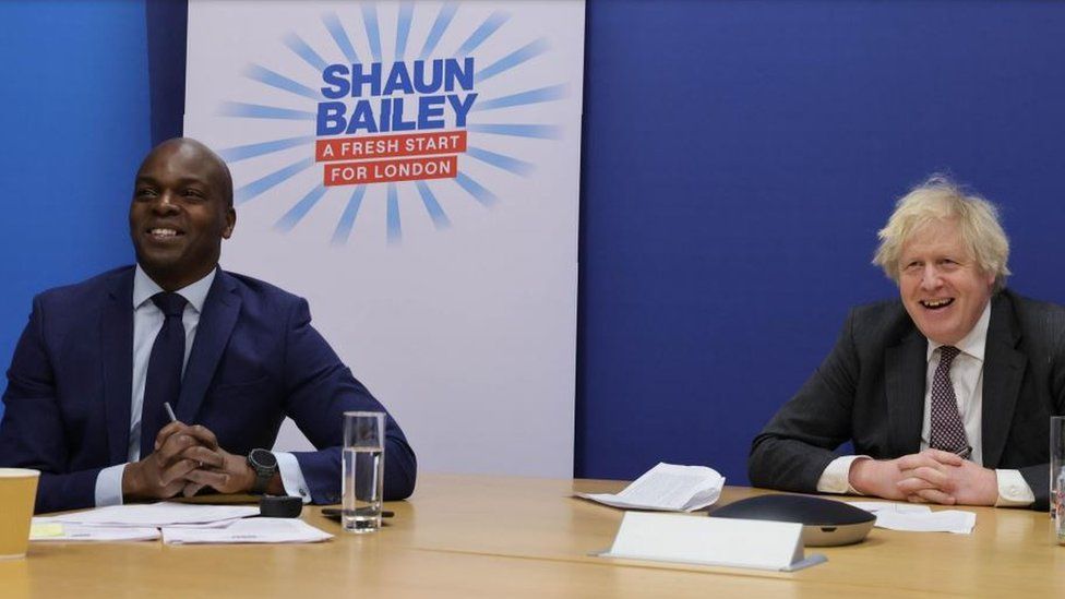 Shaun Bailey and Boris Johnson