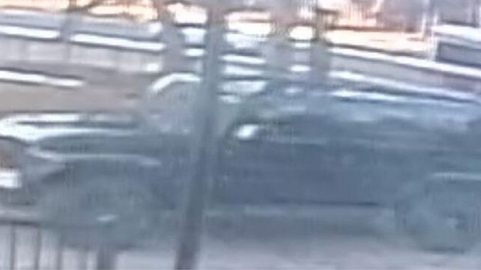 A CCTV image of the Jeep Wrangler involve dint he abduction