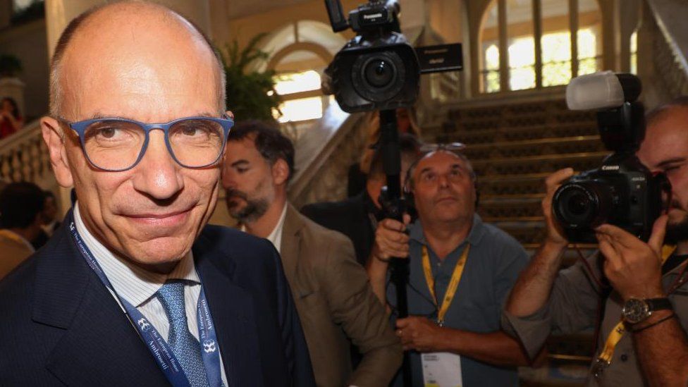 Democratic Party (PD) leader Enrico Letta on 4 Sept 2022