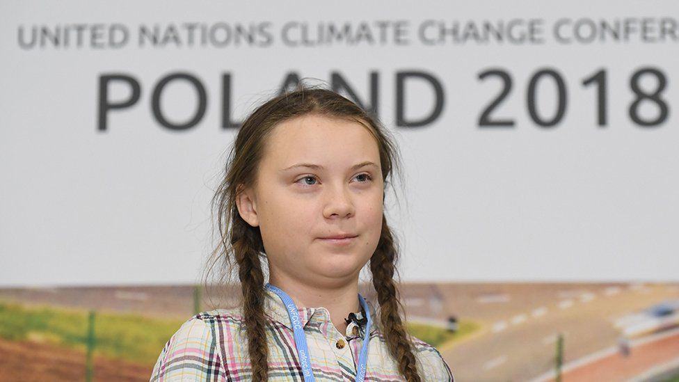 Greta Thunberg at Katowice last year