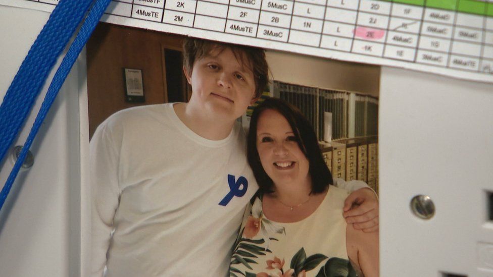 Lewis Capaldi and teacher Kirsty Moore