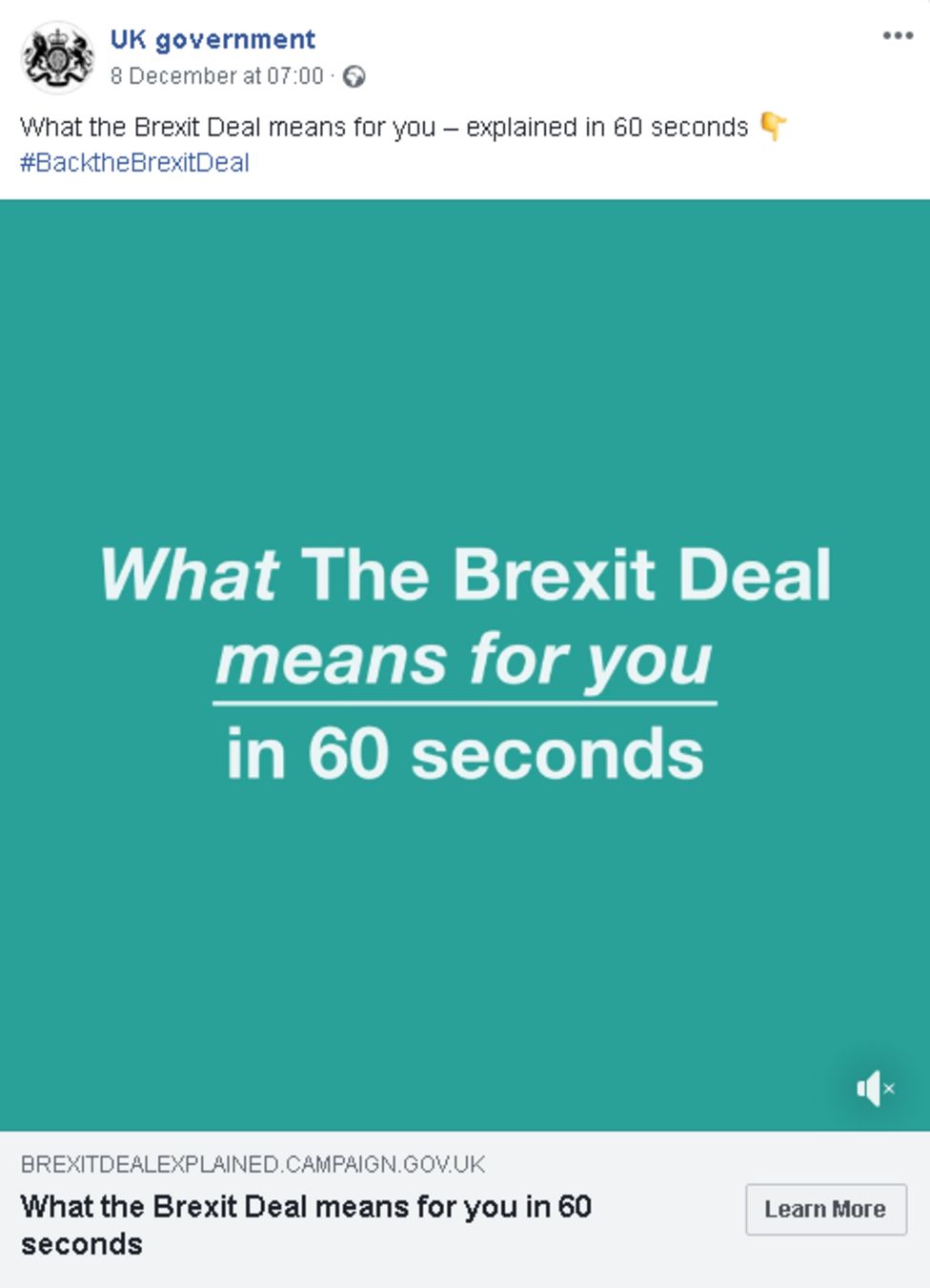 Brexit More than £100K spent on Facebook and other ads for May's deal