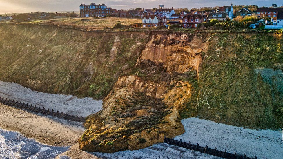 Cliff fall at Mundesley