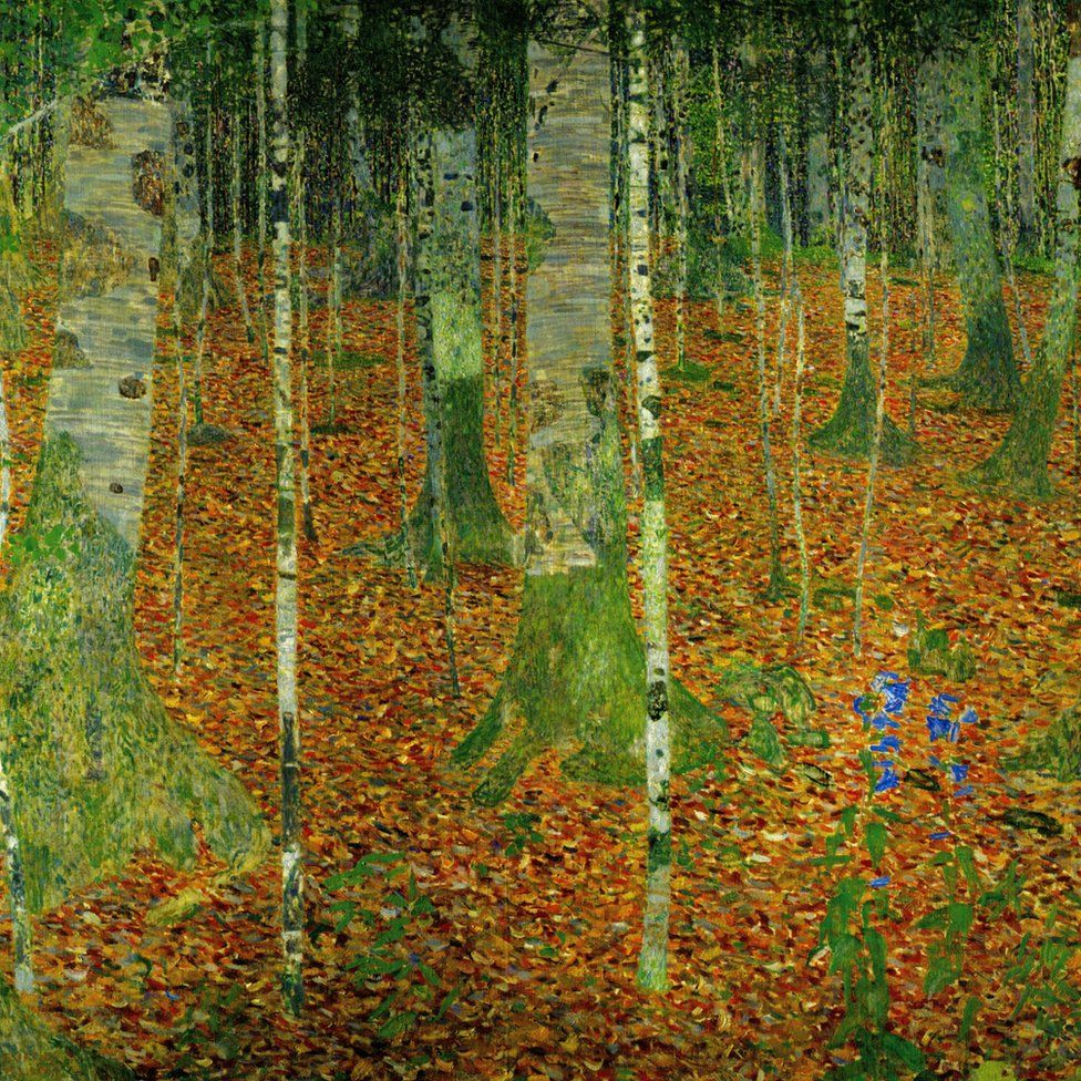 Gustav Klimt's Birch Forest